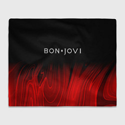Плед флисовый Bon Jovi red plasma, цвет: 3D-велсофт