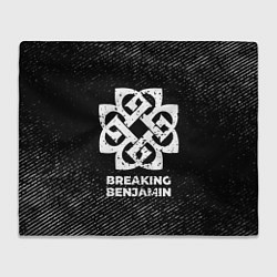 Плед Breaking Benjamin с потертостями на темном фоне