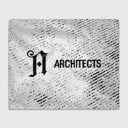Плед флисовый Architects glitch на светлом фоне: надпись и симво, цвет: 3D-велсофт
