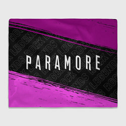 Плед флисовый Paramore rock legends: надпись и символ, цвет: 3D-велсофт