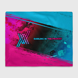 Плед Darling in the FranXX - neon gradient: надпись и с