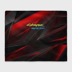 Плед Cyberpunk 2077 phantom liberty red black logo