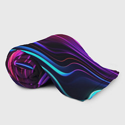 Плед флисовый Неоновые волны, цвет: 3D-велсофт — фото 2