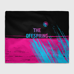 Плед флисовый The Offspring - neon gradient: символ сверху, цвет: 3D-велсофт
