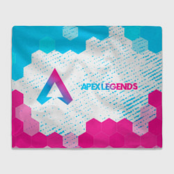 Плед Apex Legends neon gradient style: надпись и символ