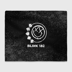 Плед Blink 182 с потертостями на темном фоне