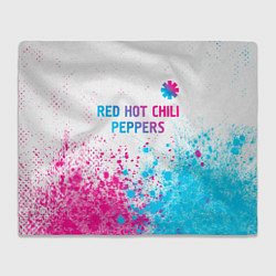 Плед Red Hot Chili Peppers neon gradient style: символ