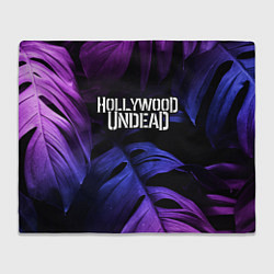 Плед Hollywood Undead neon monstera