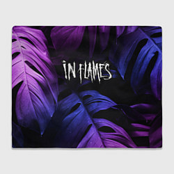 Плед In Flames neon monstera