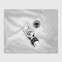 Плед флисовый The Offspring и рок символ, цвет: 3D-велсофт