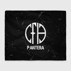 Плед Pantera glitch на темном фоне