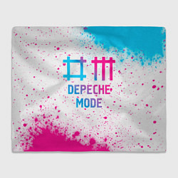 Плед Depeche Mode neon gradient style