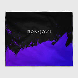 Плед Bon Jovi purple grunge