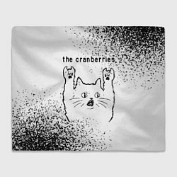 Плед The Cranberries рок кот на светлом фоне