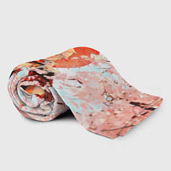 Плед флисовый Казуха с зонтиком - Геншин Импакт, цвет: 3D-велсофт — фото 2