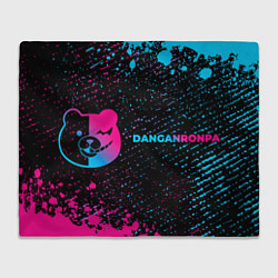 Плед Danganronpa - neon gradient: надпись и символ