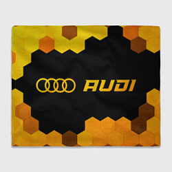 Плед Audi - gold gradient: надпись и символ