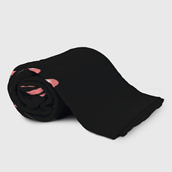 Плед флисовый Black pink на черном, цвет: 3D-велсофт — фото 2