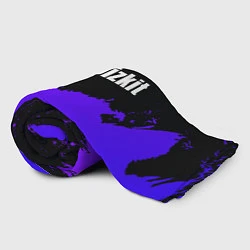 Плед флисовый Limp Bizkit purple grunge, цвет: 3D-велсофт — фото 2