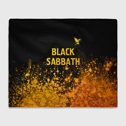 Плед Black Sabbath - gold gradient: символ сверху