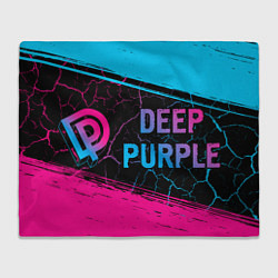 Плед Deep Purple - neon gradient: надпись и символ