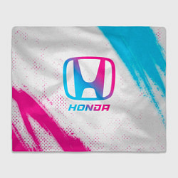 Плед флисовый Honda neon gradient style, цвет: 3D-велсофт