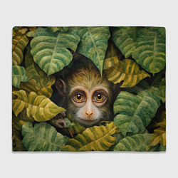 Плед Маленькая обезьянка в листьях