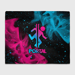 Плед флисовый Portal - neon gradient, цвет: 3D-велсофт