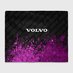 Плед флисовый Volvo pro racing: символ сверху, цвет: 3D-велсофт
