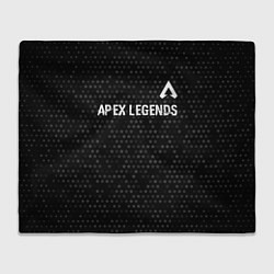 Плед флисовый Apex Legends glitch на темном фоне: символ сверху, цвет: 3D-велсофт
