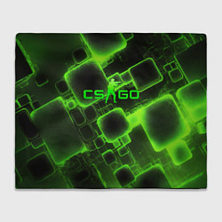 Плед CS GO зеленые кислотные плиты