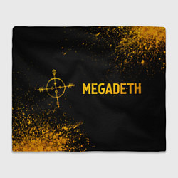 Плед Megadeth - gold gradient: надпись и символ