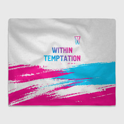 Плед Within Temptation neon gradient style: символ свер