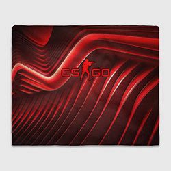 Плед флисовый CS GO red abstract, цвет: 3D-велсофт