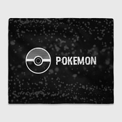 Плед Pokemon glitch на темном фоне: надпись и символ