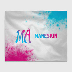 Плед Maneskin neon gradient style: надпись и символ