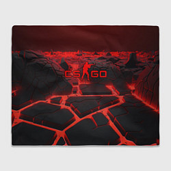 Плед CS GO red neon texture