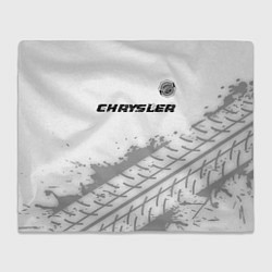 Плед флисовый Chrysler speed на светлом фоне со следами шин: сим, цвет: 3D-велсофт