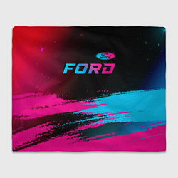 Плед Ford - neon gradient: символ сверху