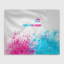 Плед Need for Speed neon gradient style: символ сверху