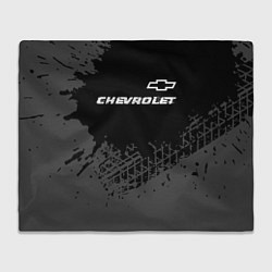 Плед Chevrolet speed на темном фоне со следами шин: сим