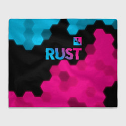 Плед Rust - neon gradient: символ сверху