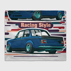 Плед флисовый BMW 2002 Racing Style, цвет: 3D-велсофт