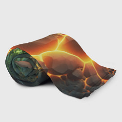 Плед флисовый Валуны в лаве, цвет: 3D-велсофт — фото 2
