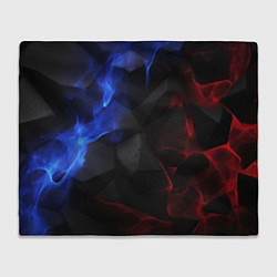Плед флисовый Красные и синие летящие плиты, цвет: 3D-велсофт