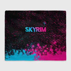 Плед Skyrim - neon gradient: символ сверху