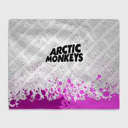 Плед флисовый Arctic Monkeys rock legends: символ сверху, цвет: 3D-велсофт