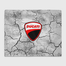 Плед флисовый Ducati - потресканная земля, цвет: 3D-велсофт