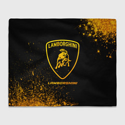 Плед флисовый Lamborghini - gold gradient, цвет: 3D-велсофт