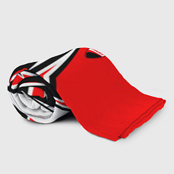Плед флисовый Ducati- red stripes, цвет: 3D-велсофт — фото 2